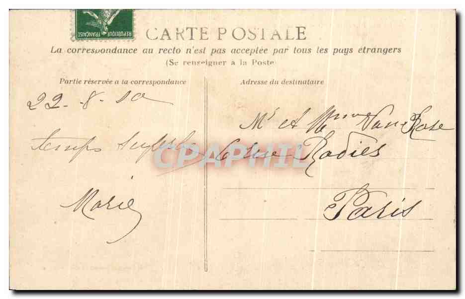 CPA La Roche Bernard La Roche a I'entree du port — Rückseite
