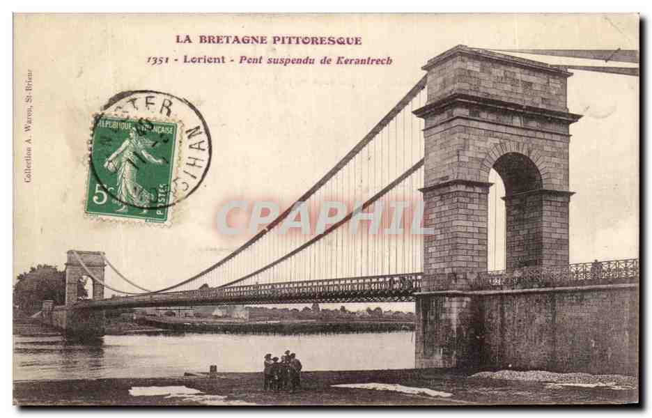CPA La Bretagne Pittoresque Lorient Pont suspendu de Kerantrech