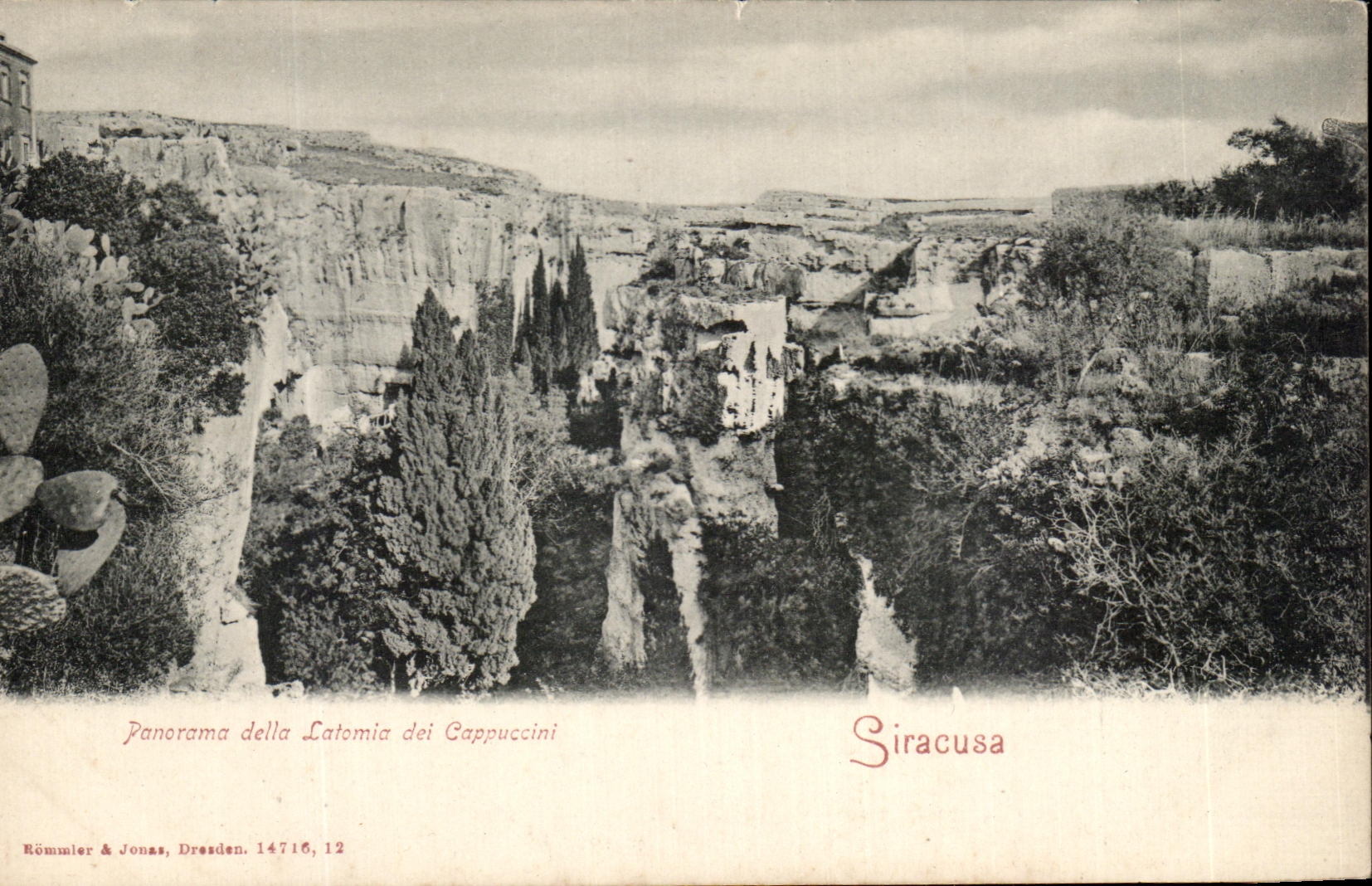 CPA Panorama della Latomia dei Cappuccini Siracusa