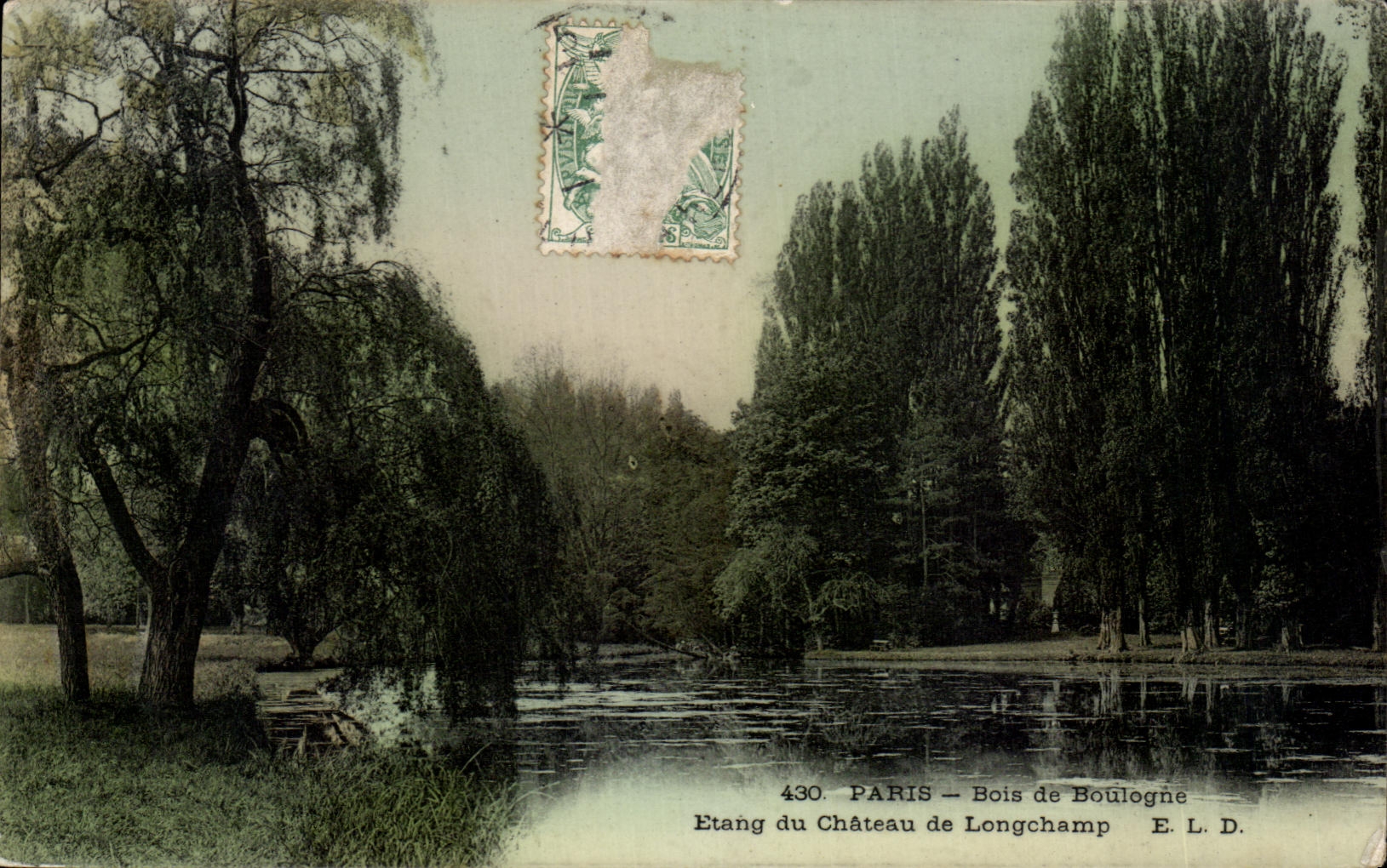 CPA Paris Bois de Boulogne Etang du Chateau de Longchamp
