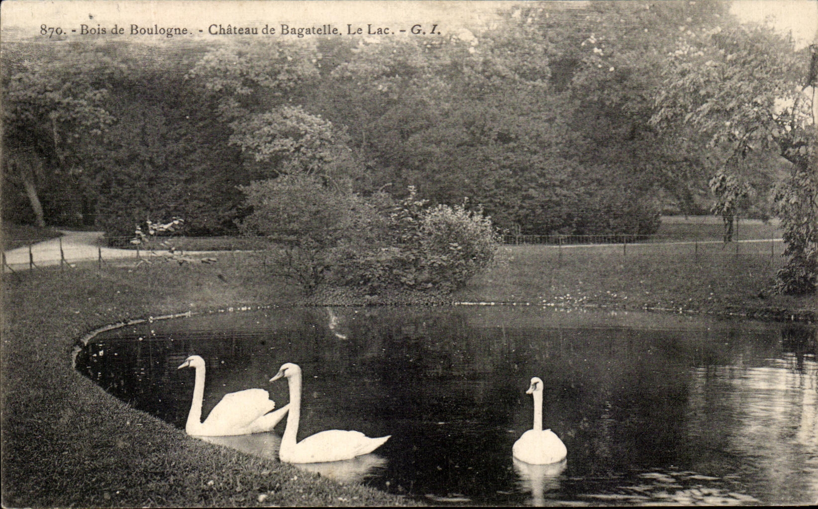 Bois de Boulogne - Château de Bagatelle, Le Lac - G.I. - n°870