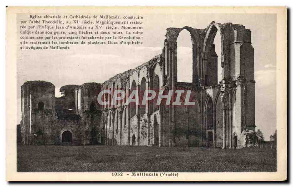 CPA Maillezais Eglise abbatiale Et Cathedrale De Maillezais