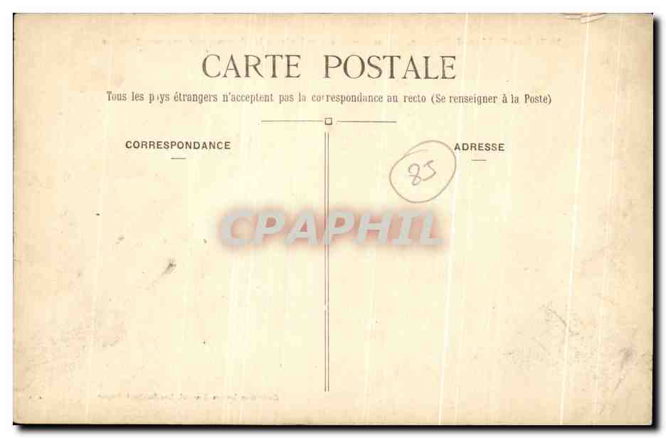 Les Sables-d'Olonne — Die Lames am Pier der Chaume, unter einem stürmischen Meer — Sammlung Lazon A. (n° 1027) — Rückseite
