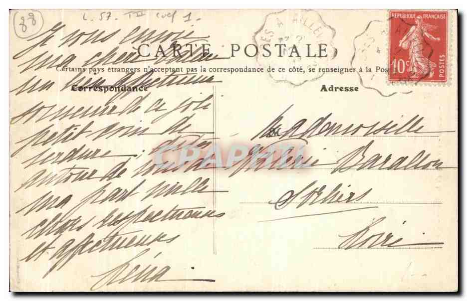 CPA Les Vosges Illustrees Plombieres Les Bains Un Coin De La Vierge — Verso