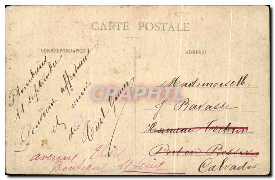 CPA Plombieres Les Bains Le Pont De La Gare — Rückseite