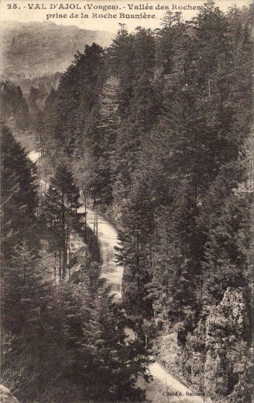 Val d'Ajol (Vosges) — Vallée des Roches prise de la Roche Busnière — Cliché A. Bolmont