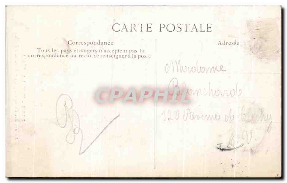 CPA Paris Hotel Astoria Avenue Des Champs Elysees Place De l'Etoile — Rückseite