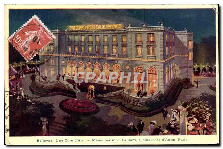 CPA Bellevue Une Cure d'Air Merne Maison Paillard Chaussee d'Antin Paris