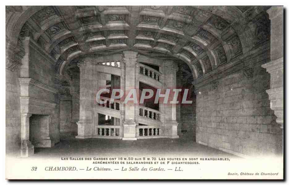 CPA Chambord Le Chateau La Salle des Gardes