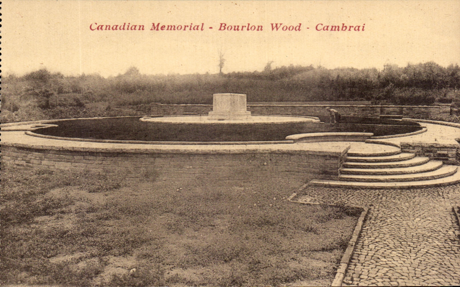 CPA Canadian Memorial Bourlon wood Cambrai Militaria
