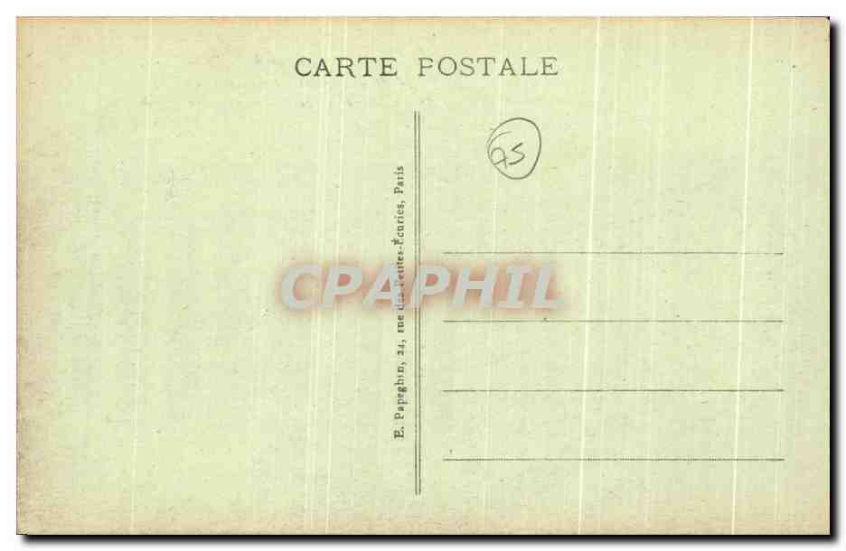 CPA Paris Place de la Concorde Les Fontaines et I'Obelisque — Verso
