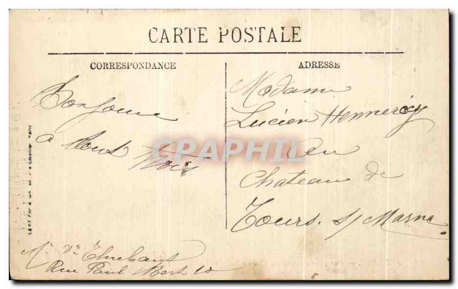 CPA Auxerre Vue generale prise du clocher Saint Germain  — Verso
