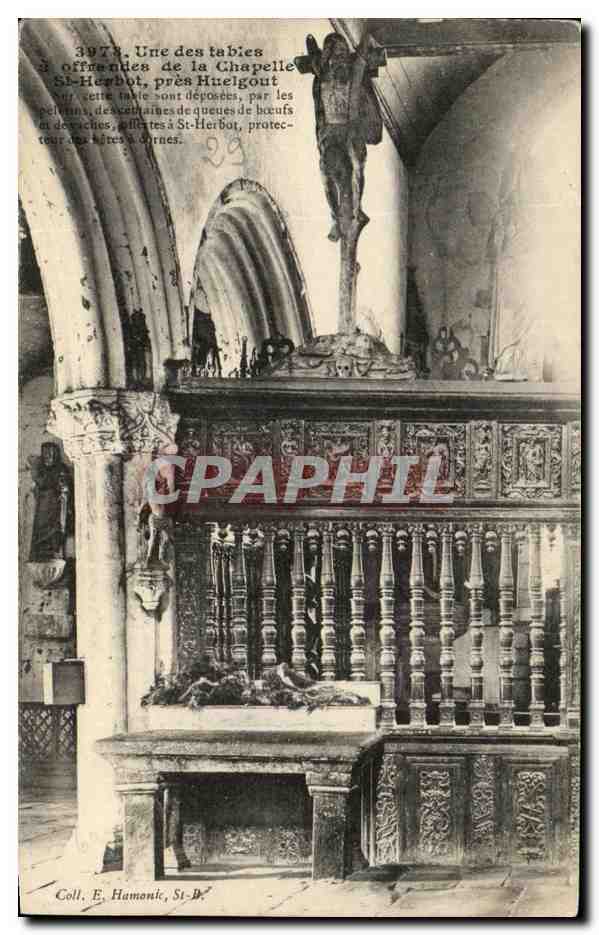 CPA Une des tables offrendes de la Chapelle St Herbot pres Huelgout