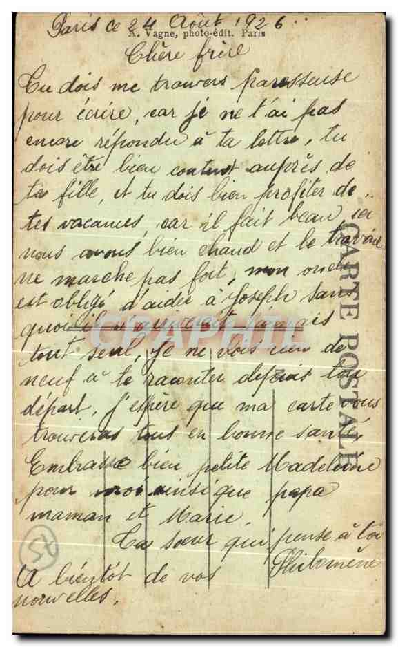 CPA Paris Palce de la Bastille Colonne de Juillet Colonne en bronne erigce en  — Rückseite