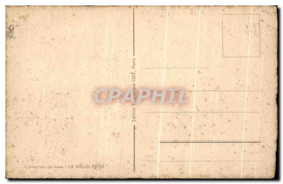 CPA La Conciergerie Paris  — Rückseite
