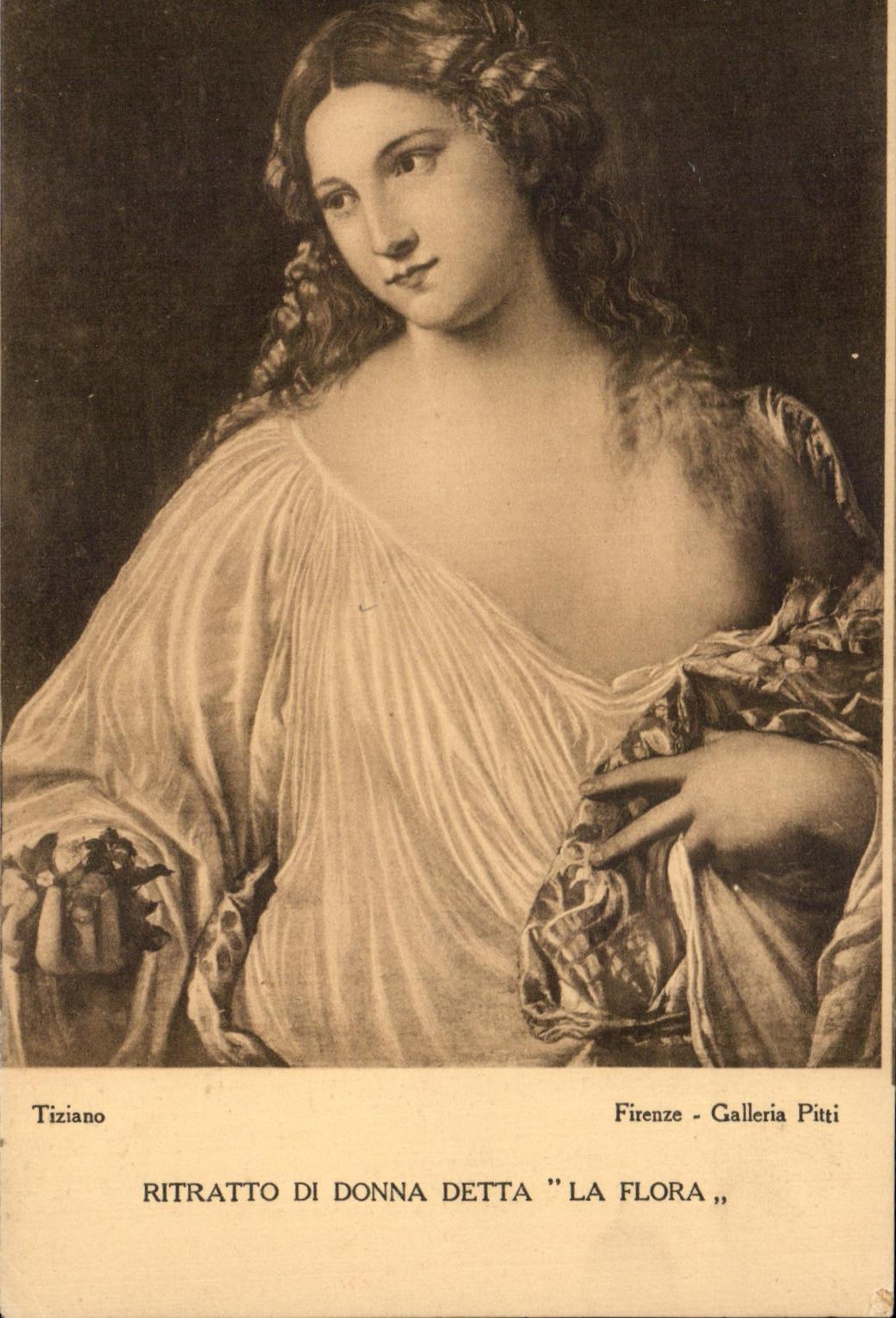 CPA Ritratto Di Donna Detta La Flora Firenze Tiziano 