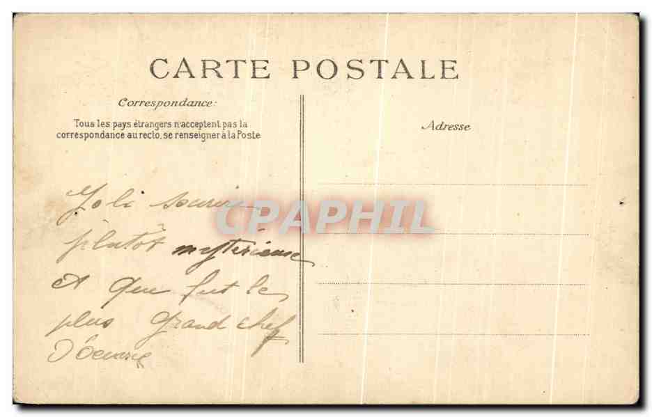 CPA La Joconde De Leonard De Vinci Disparue Du Musee De Louvre — Rückseite