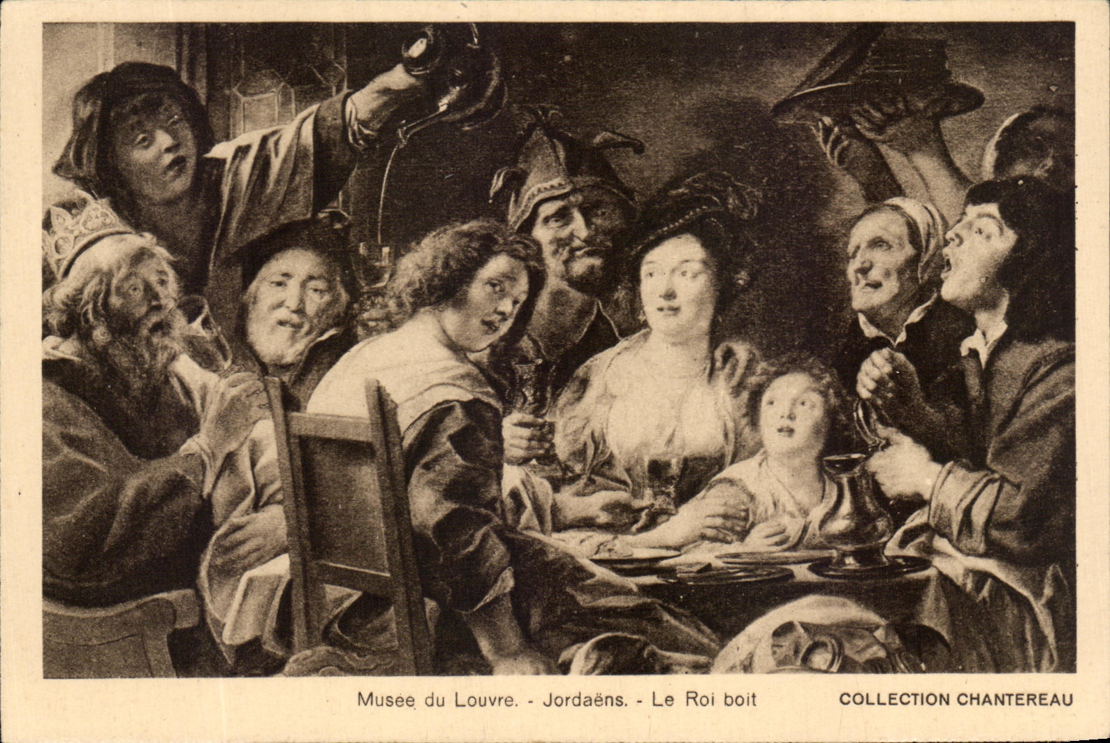 CPA Musee Du Louvre Jordaens Le Roi Boit Chantereau