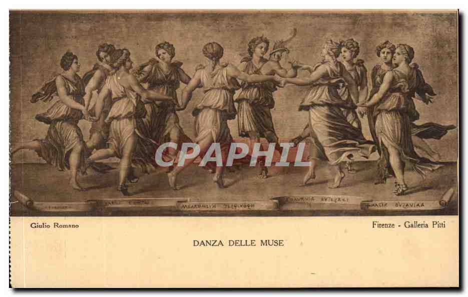 CPA Danza Delle Muse Giulio Romano Firenze Galleria Pitti
