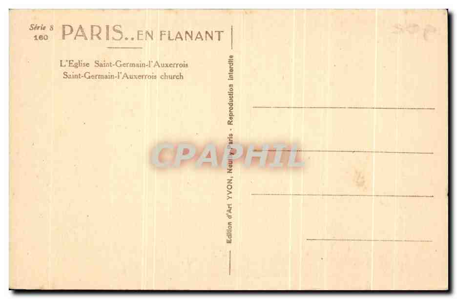 CPA Paris En Flanant L'Eglise Saint Germain L'auxerrois  — Verso