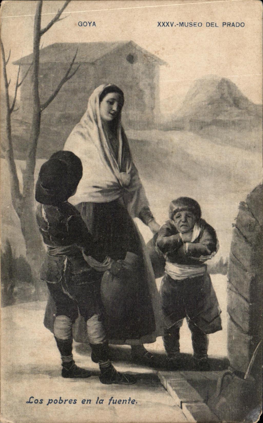 CPA Goya Museo del Prado Los probres en la fuente