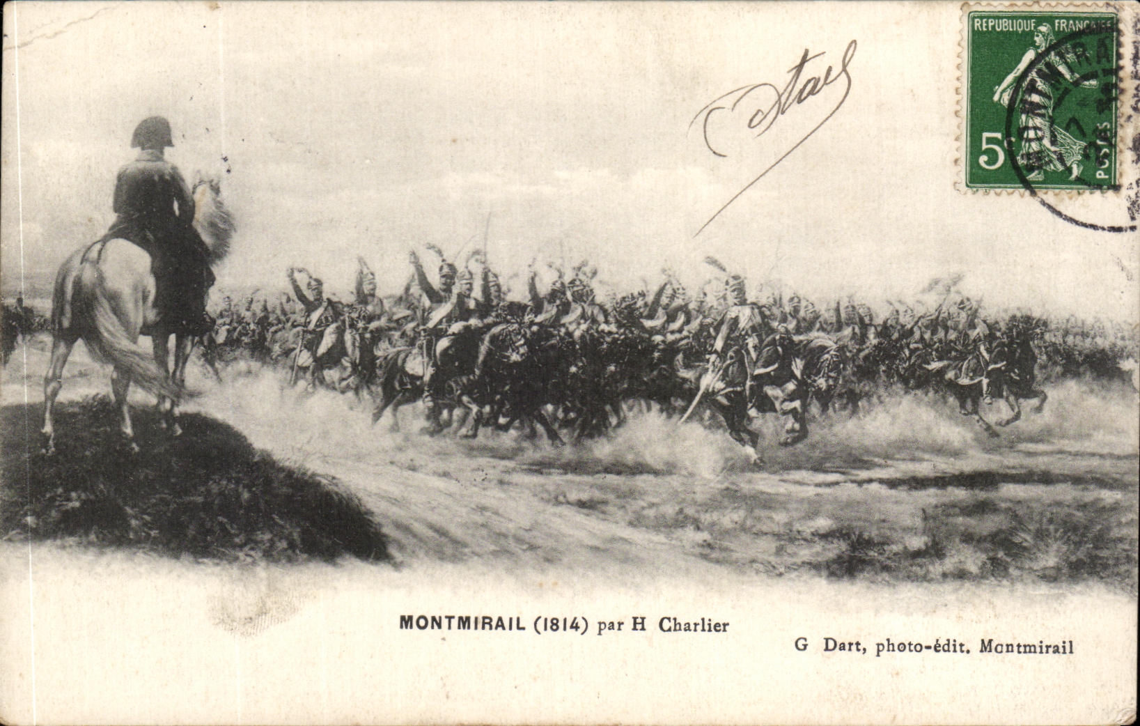 CPA Montmirail par H Charlier Napoleon 1er Militaria