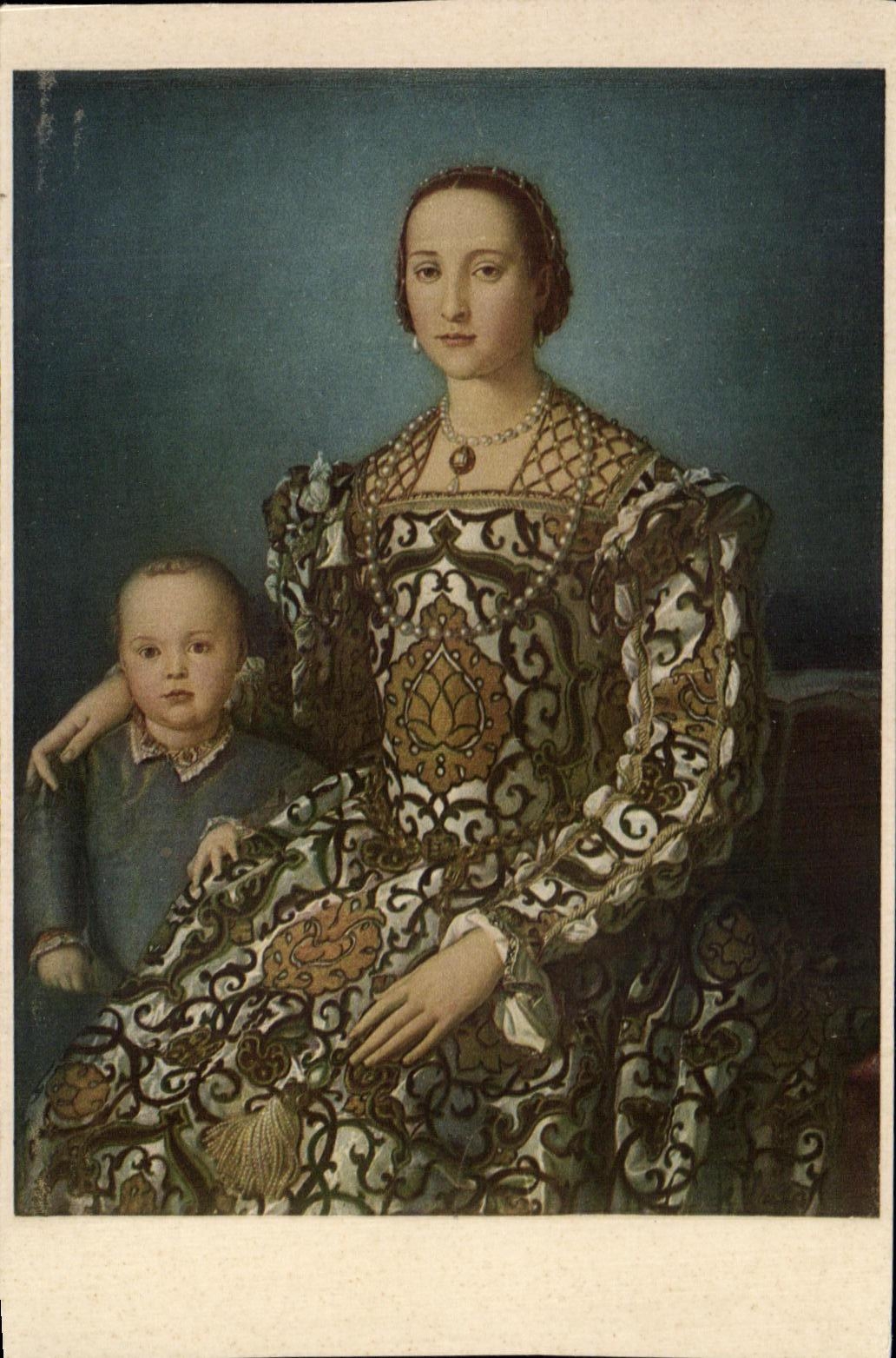 CPA Eleonora di Toledo Bronzino Galleria Uffizi Firenze