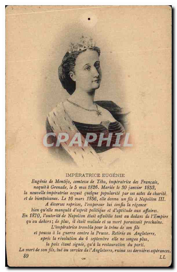 Impératrice Eugénie — portrait — série 89