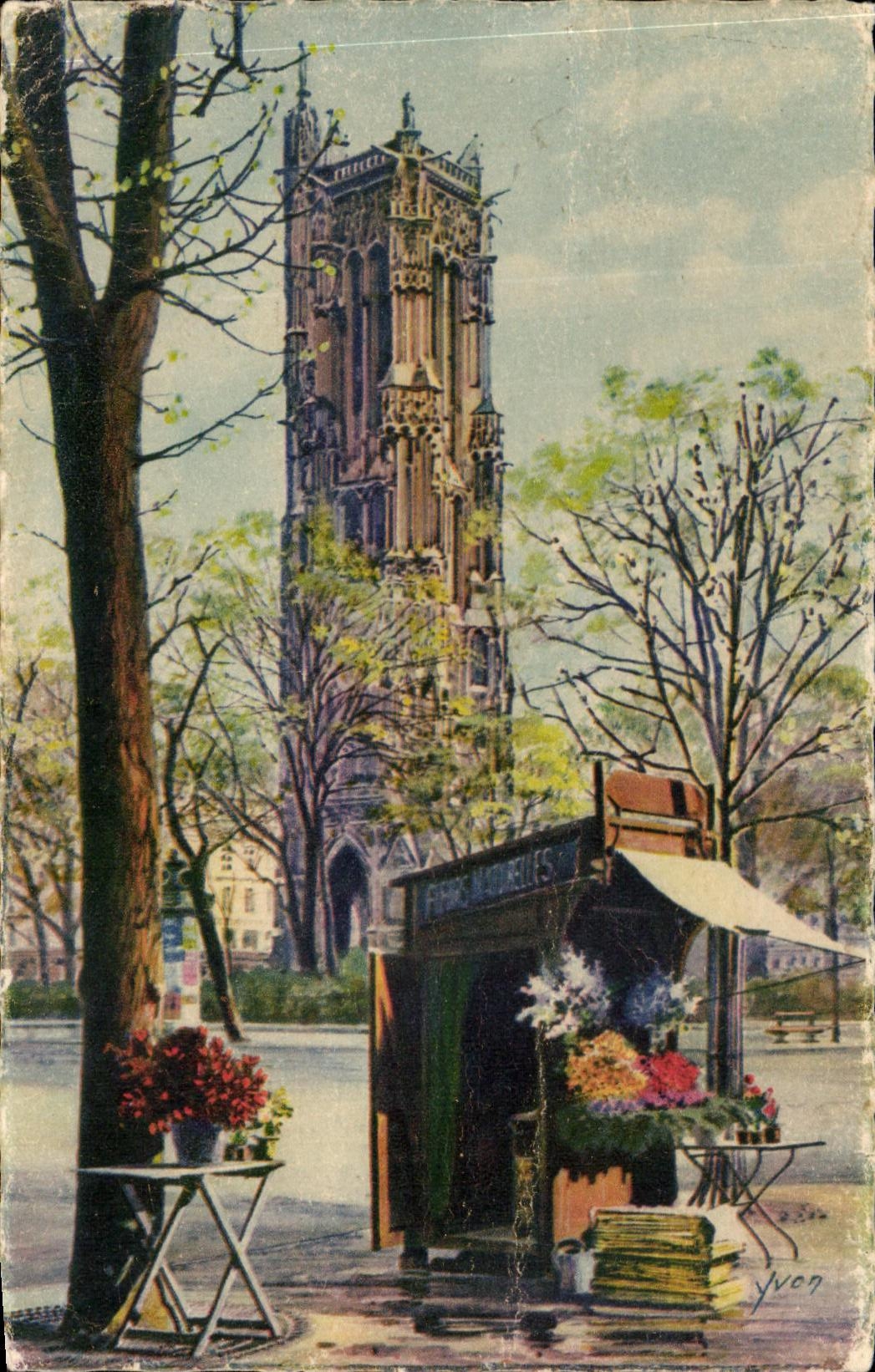CPA Paris En Flanant la tour Saint Jacques 