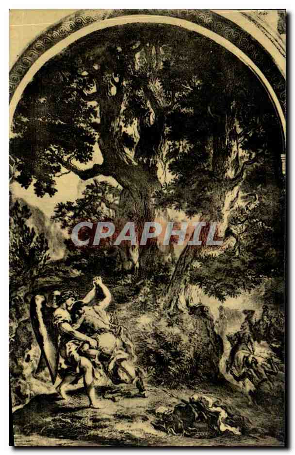 CPA Delacroix La Lutte de Jacob avec l'Ange Paris Eglise Saint Sulpice Chapelle des Saints Anges