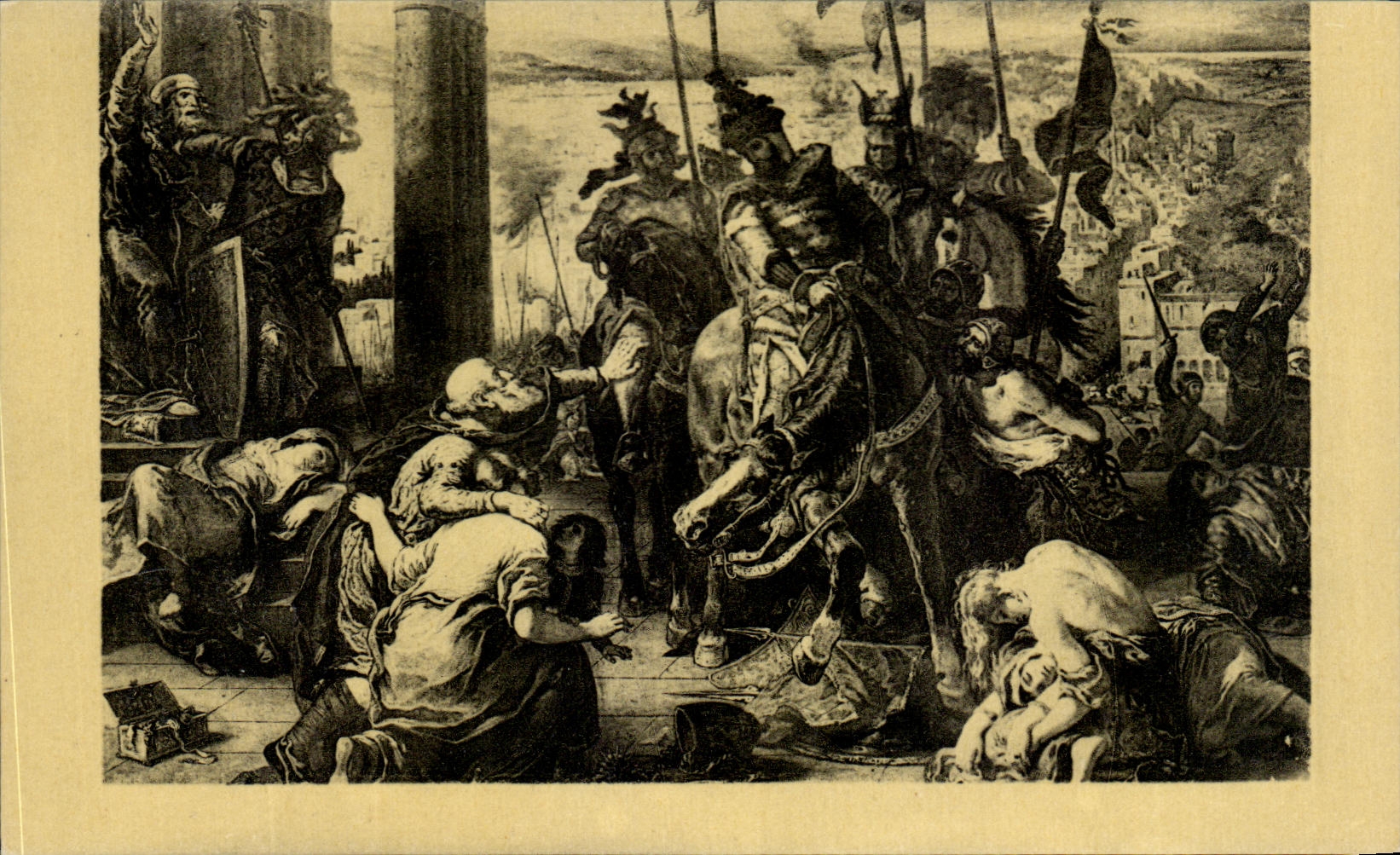 CPA Delacroix Prise de Constantinople par les Croises Paris Musee du Louvre