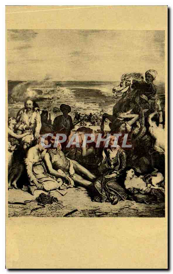 CPA Delacroix Scenes des Massacres de Scio Paris Musee du Louvre