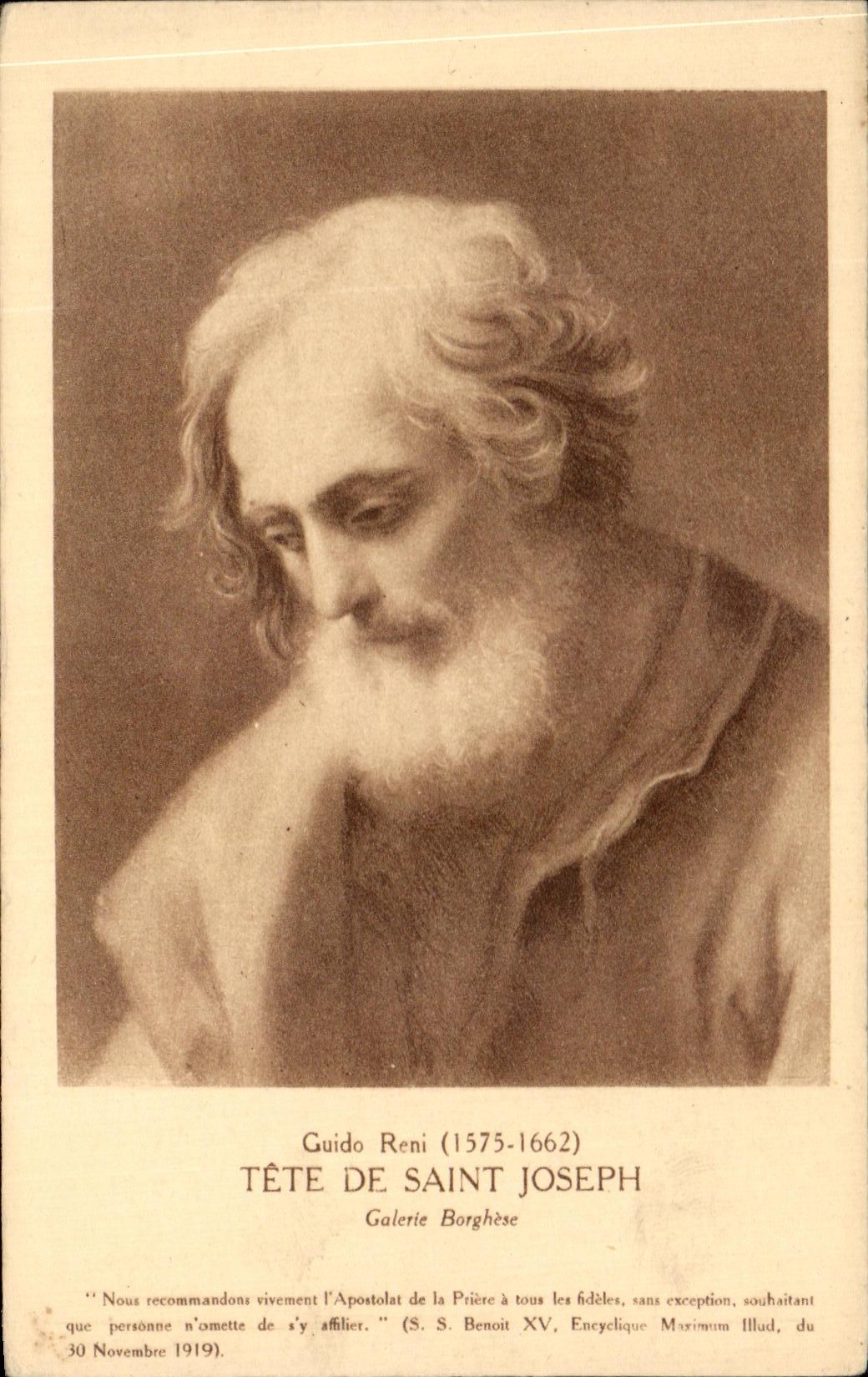 CPA Guido Reni Tete de Saint Joseph Galerie Borghese
