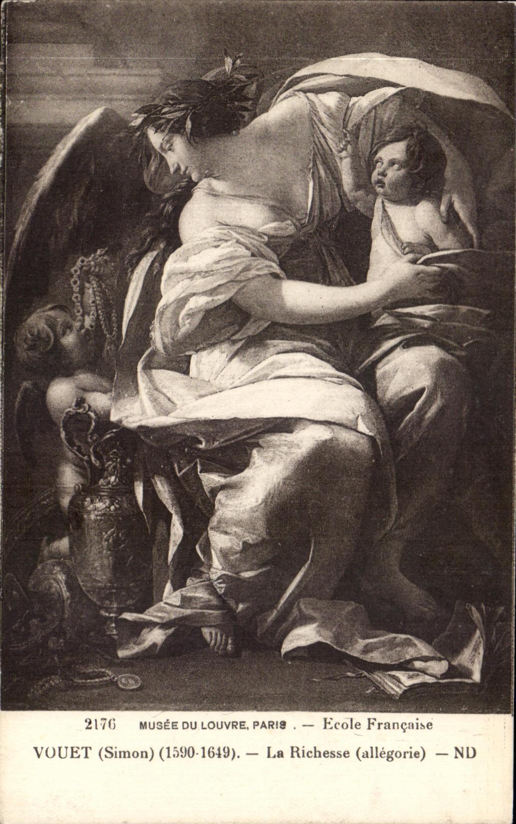 CPA Musee du Louvre Paris Ecole Francaise Vouet La Richesse