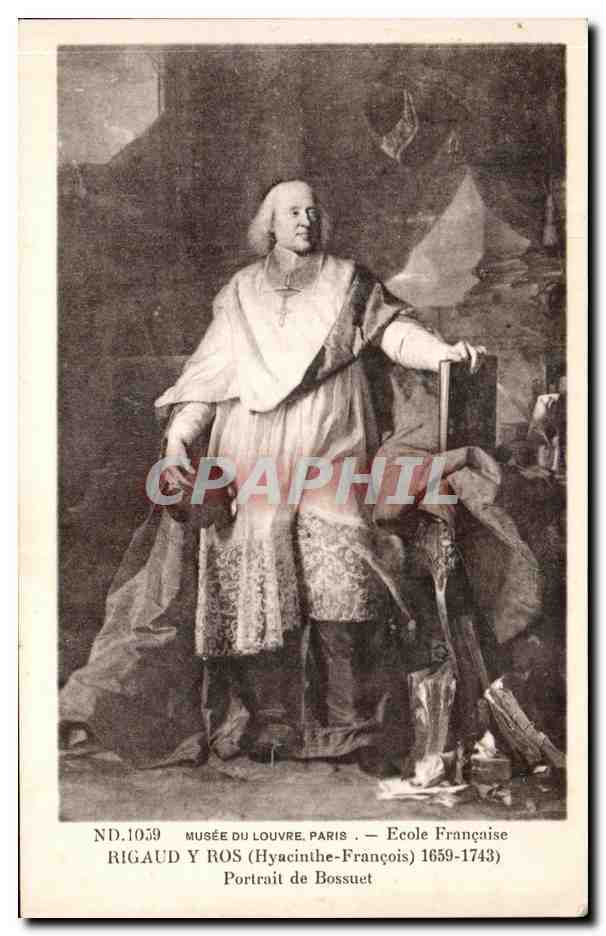 CPA Musee du Louvre Paris Ecole Francaise Rigaud y Ros Portrait de Bossuet