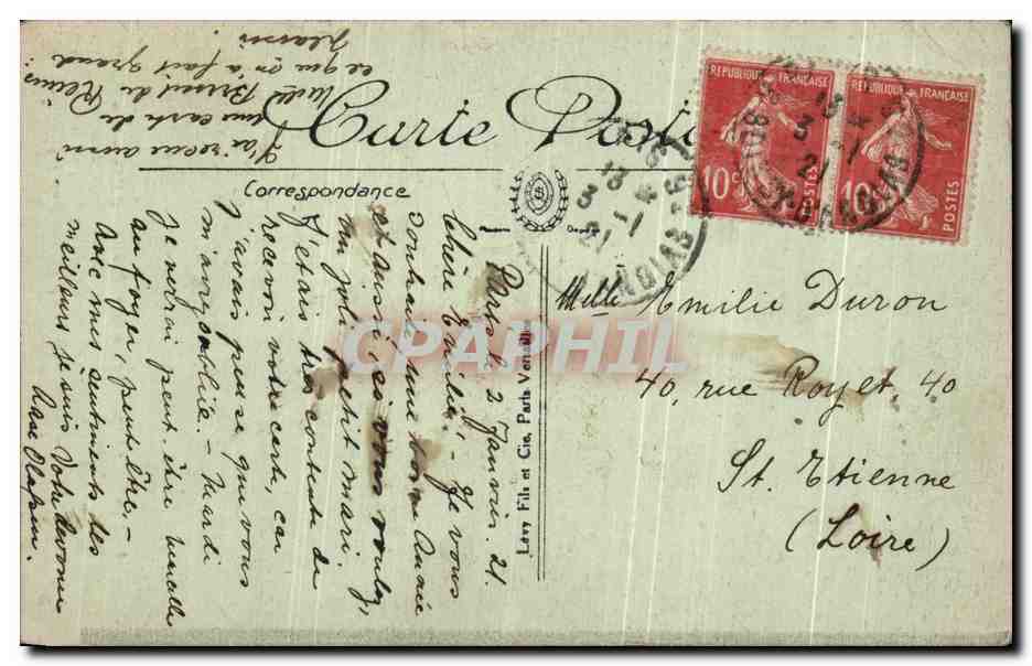 CPA Paris Chapelle Expiatoire Boulevard Hausmann Marie Antoinette soutenue par la religion  — Rückseite