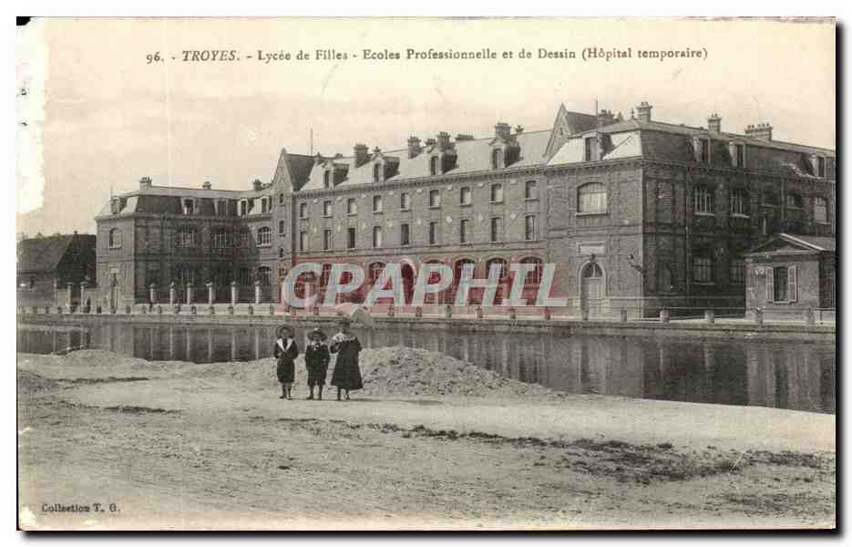 CPA Troyes Lycee de Filles Ecoles Professionnelle et de Dessin Enfants