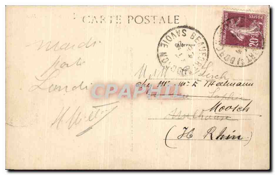 CPA Savoie Sommet du Grand Mont — Rückseite