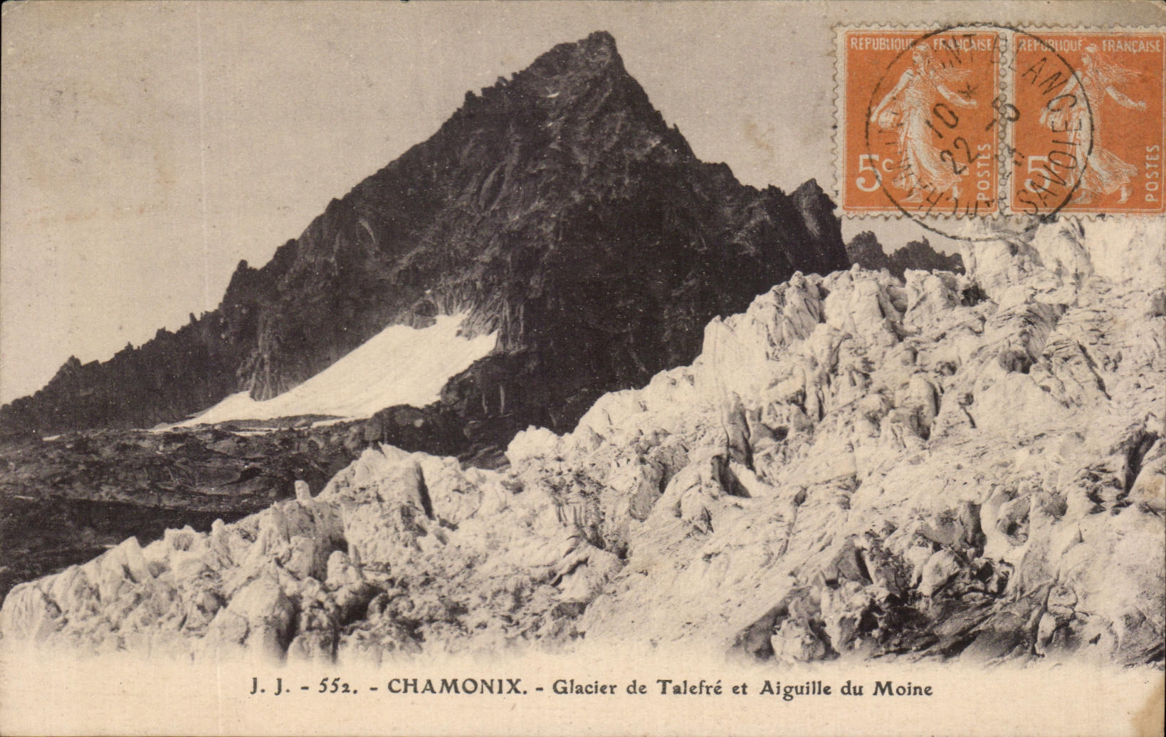 CPA Chamonix Glacier de Talefre et Aiguille du Moine