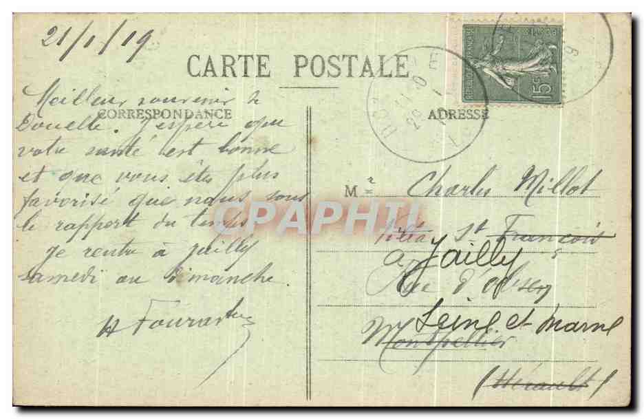 CPA Cahors Pont Valentre et le Chemin de la fontaine des chartreux — Rückseite