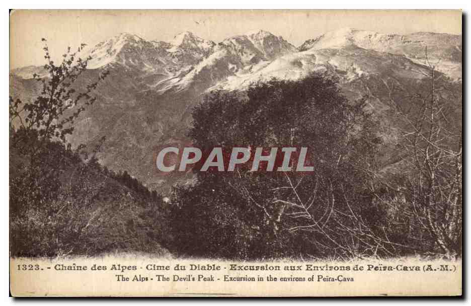 CPA Chaine des Alpes Cime du Diable Excursion aux Environs de Peira Cava