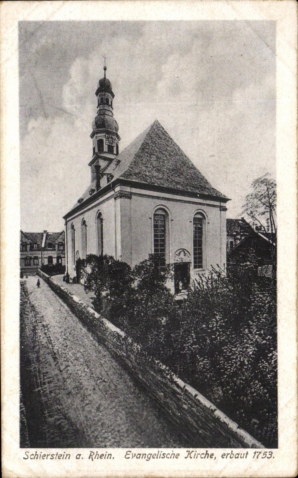 CPA Schierstein rhein Evangelische Kirche