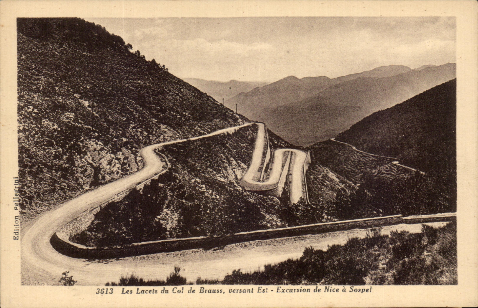CPA Les Lacets du Col de Brauss versant Est Excursion de Nice a Sospel