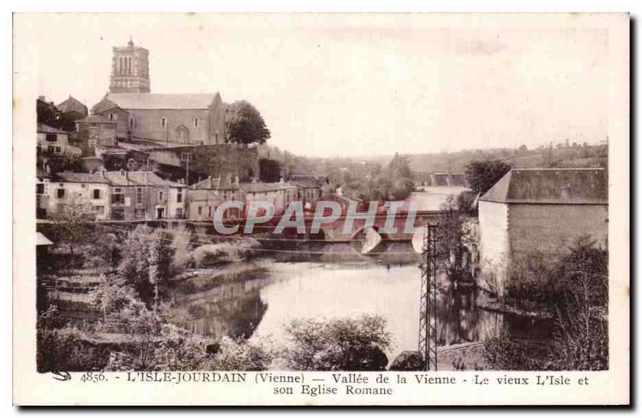 L'ISLE-JOURDAIN (Vienne) — Vallée de la Vienne — Le vieux L'Isle et son Église Romane