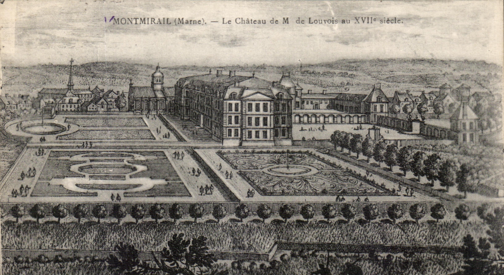 CPA Montmirail Le Chateau de M de Louvois au 17eme 
