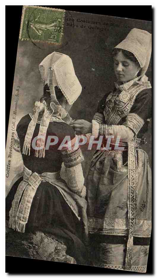 CPA Bretagne Costumes Femmes Pays de Quimper 