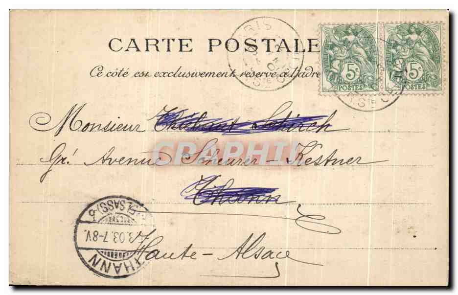 CPA Paris Boulevard Saint Michel — Rückseite