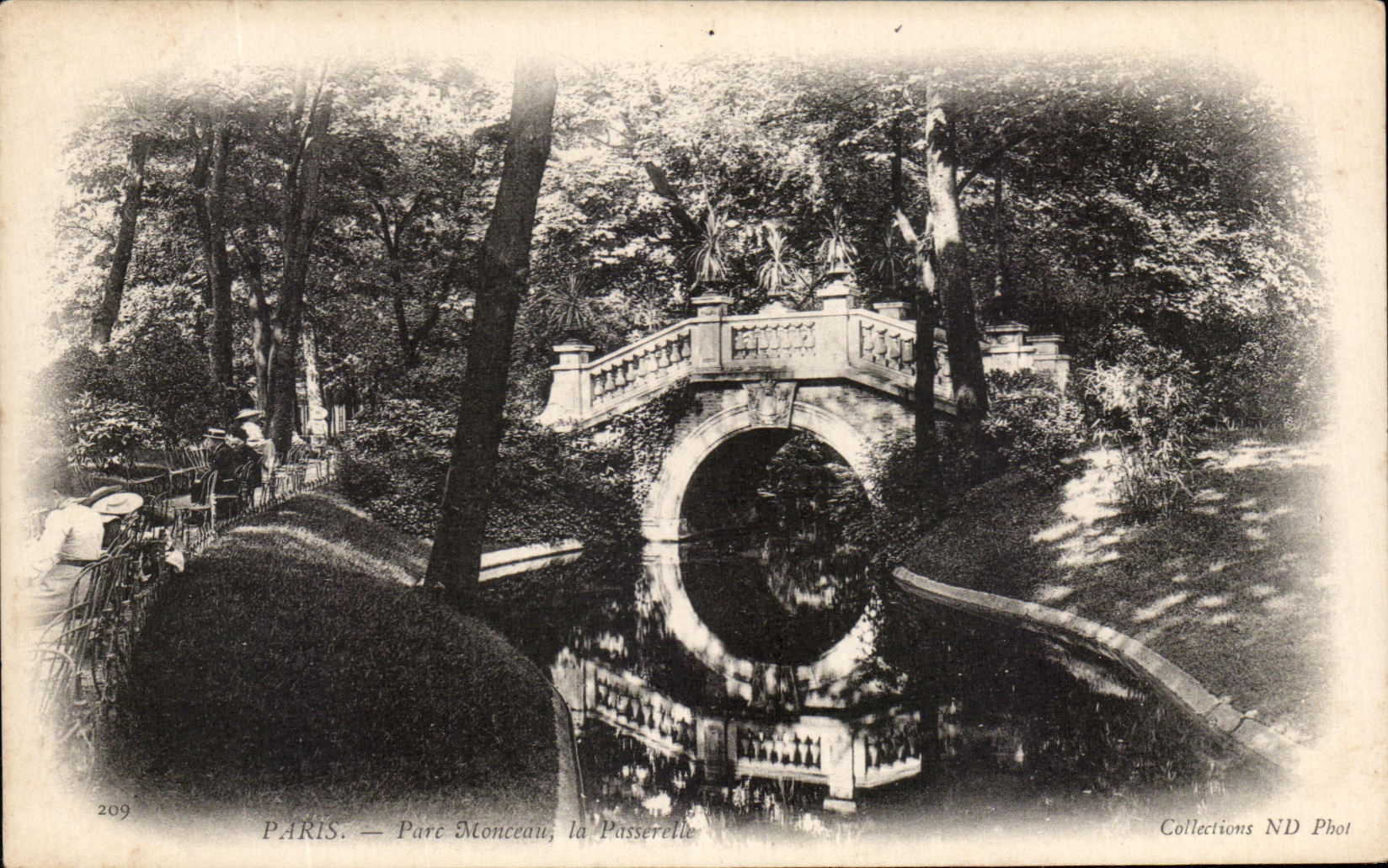 CPA Paris Parc Monceau la Passerelle 