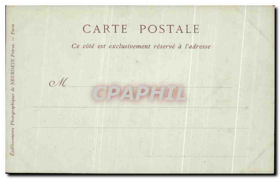 CPA Paris Parc Monceau la Passerelle  — Verso