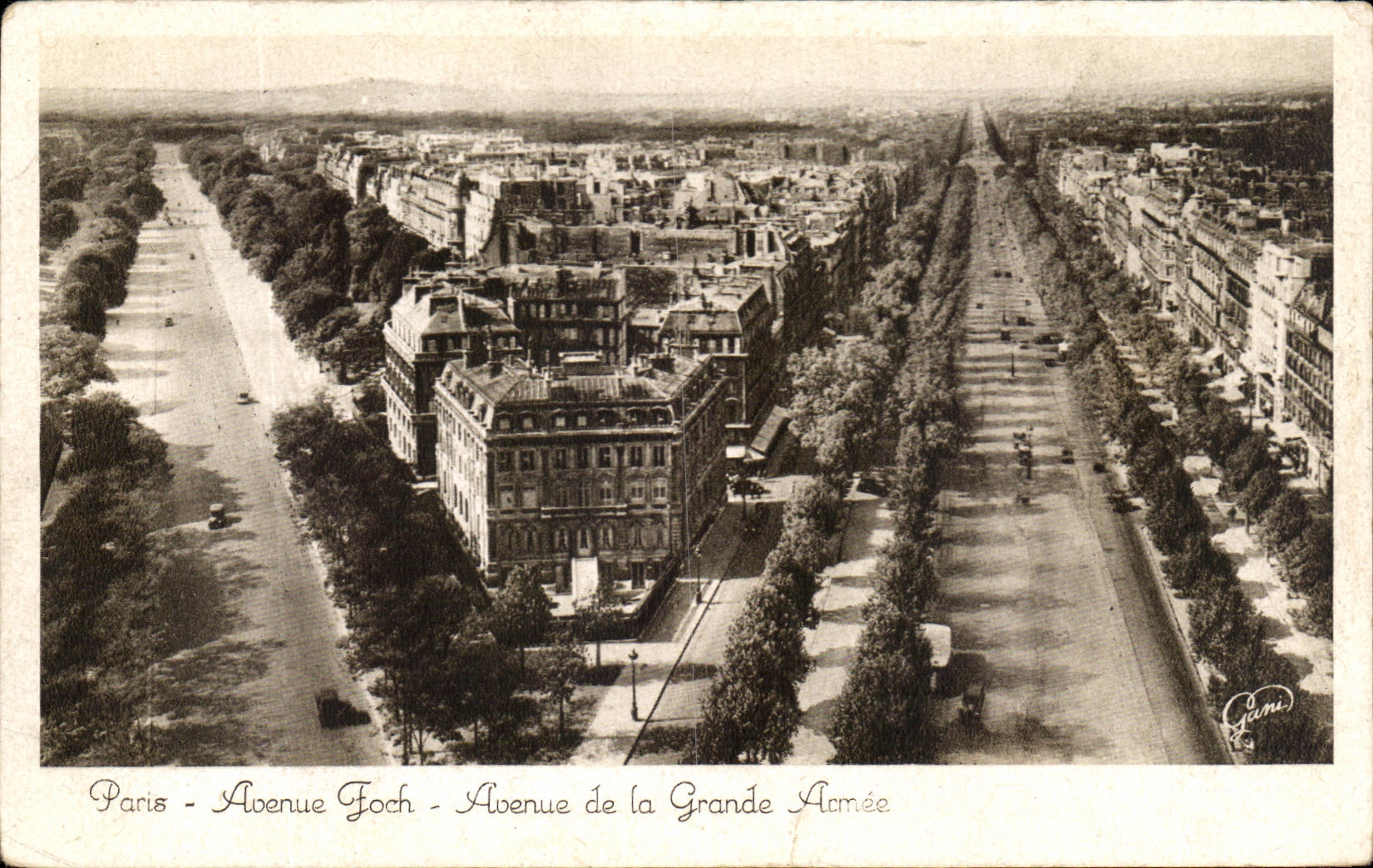 CPA Paris Avenue Foch Avenue de la Grande Armee